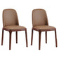 Upholstered Industrial Home Side Chair Matte Finish Parsons Dining Chair (Set of 2) Brown Clearhalo ' kitchen&dining_furn' 'Dining Chairs' 'Dining Tables & Seating' 'dining_chair' 'furn' 'furn_dining_chair' 'Furniture' 'furniture_dining_chair' 'Kitchen & Dining Furniture' 'kitchen' 3944656