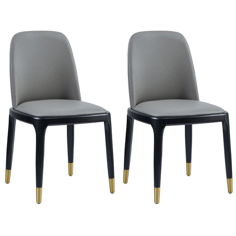 Upholstered Industrial Home Side Chair Matte Finish Parsons Dining Chair (Set of 2) Grey Clearhalo ' kitchen&dining_furn' 'Dining Chairs' 'Dining Tables & Seating' 'dining_chair' 'furn' 'furn_dining_chair' 'Furniture' 'furniture_dining_chair' 'Kitchen & Dining Furniture' 'kitchen' 3944657