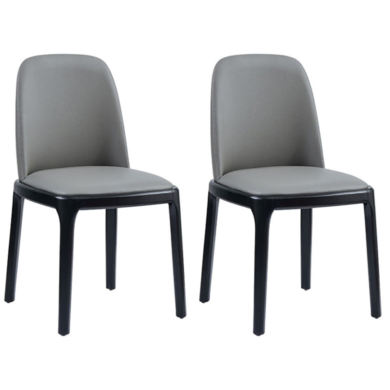 Upholstered Industrial Home Side Chair Matte Finish Parsons Dining Chair (Set of 2) Gray Black Clearhalo ' kitchen&dining_furn' 'Dining Chairs' 'Dining Tables & Seating' 'dining_chair' 'furn' 'furn_dining_chair' 'Furniture' 'furniture_dining_chair' 'Kitchen & Dining Furniture' 'kitchen' 3944660