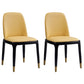 Upholstered Industrial Home Side Chair Matte Finish Parsons Dining Chair (Set of 2) Light Yellow Clearhalo ' kitchen&dining_furn' 'Dining Chairs' 'Dining Tables & Seating' 'dining_chair' 'furn' 'furn_dining_chair' 'Furniture' 'furniture_dining_chair' 'Kitchen & Dining Furniture' 'kitchen' 3944661