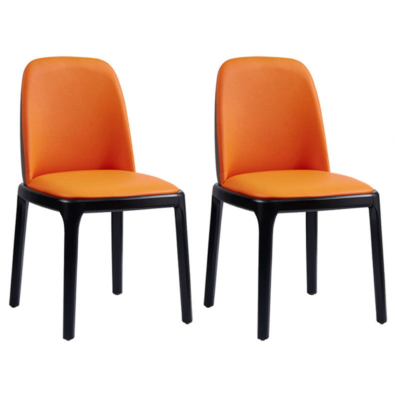 Upholstered Industrial Home Side Chair Matte Finish Parsons Dining Chair (Set of 2) Orange-Gray Clearhalo ' kitchen&dining_furn' 'Dining Chairs' 'Dining Tables & Seating' 'dining_chair' 'furn' 'furn_dining_chair' 'Furniture' 'furniture_dining_chair' 'Kitchen & Dining Furniture' 'kitchen' 3944663