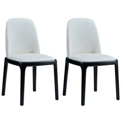 Upholstered Industrial Home Side Chair Matte Finish Parsons Dining Chair (Set of 2) Textured White Clearhalo ' kitchen&dining_furn' 'Dining Chairs' 'Dining Tables & Seating' 'dining_chair' 'furn' 'furn_dining_chair' 'Furniture' 'furniture_dining_chair' 'Kitchen & Dining Furniture' 'kitchen' 3944664