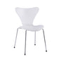 Contemporary Home Side Chair Wingback Wood Dining Room Chair with Metal Legs Gloss White 1 Piece Clearhalo ' kitchen&dining_furn' 'Dining Chairs' 'Dining Tables & Seating' 'dining_chair' 'furn' 'furn_dining_chair' 'Furniture' 'furniture_dining_chair' 'Kitchen & Dining Furniture' 'kitchen' 3944695