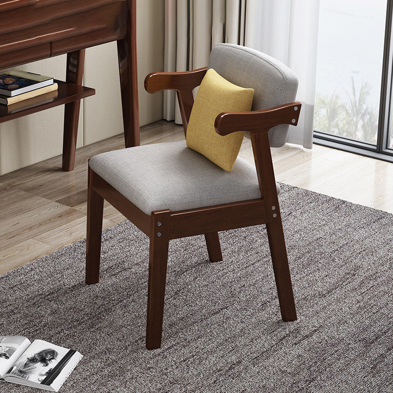 Scandinavian Home Arm Chair Open Back Upholstered Wood Single Dining Room Chair Clearhalo ' kitchen&dining_furn' 'Dining Chairs' 'Dining Tables & Seating' 'dining_chair' 'furn' 'furn_dining_chair' 'Furniture' 'furniture_dining_chair' 'Kitchen & Dining Furniture' 'kitchen' 3944719