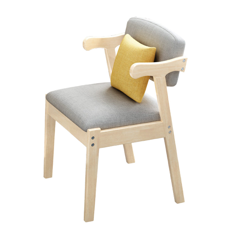 Scandinavian Home Arm Chair Open Back Upholstered Wood Single Dining Room Chair Wood Clearhalo ' kitchen&dining_furn' 'Dining Chairs' 'Dining Tables & Seating' 'dining_chair' 'furn' 'furn_dining_chair' 'Furniture' 'furniture_dining_chair' 'Kitchen & Dining Furniture' 'kitchen' 3944721