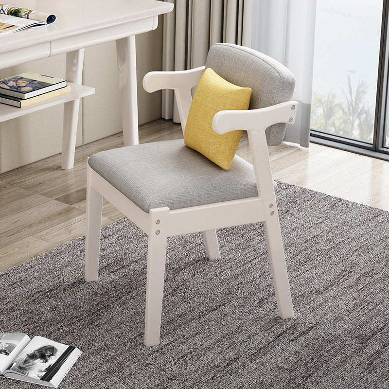 Scandinavian Home Arm Chair Open Back Upholstered Wood Single Dining Room Chair Clearhalo ' kitchen&dining_furn' 'Dining Chairs' 'Dining Tables & Seating' 'dining_chair' 'furn' 'furn_dining_chair' 'Furniture' 'furniture_dining_chair' 'Kitchen & Dining Furniture' 'kitchen' 3944724