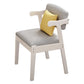Scandinavian Home Arm Chair Open Back Upholstered Wood Single Dining Room Chair Ivory Clearhalo ' kitchen&dining_furn' 'Dining Chairs' 'Dining Tables & Seating' 'dining_chair' 'furn' 'furn_dining_chair' 'Furniture' 'furniture_dining_chair' 'Kitchen & Dining Furniture' 'kitchen' 3944726