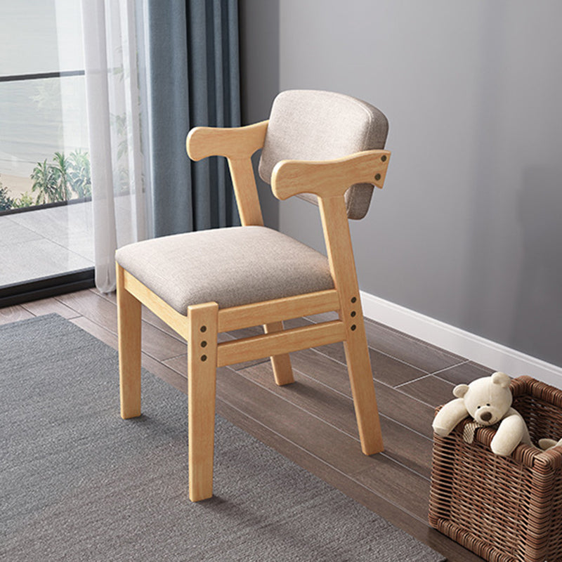 Scandinavian Home Arm Chair Open Back Upholstered Wood Single Dining Room Chair Clearhalo ' kitchen&dining_furn' 'Dining Chairs' 'Dining Tables & Seating' 'dining_chair' 'furn' 'furn_dining_chair' 'Furniture' 'furniture_dining_chair' 'Kitchen & Dining Furniture' 'kitchen' 3944741