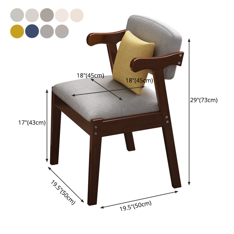 Scandinavian Home Arm Chair Open Back Upholstered Wood Single Dining Room Chair Clearhalo ' kitchen&dining_furn' 'Dining Chairs' 'Dining Tables & Seating' 'dining_chair' 'furn' 'furn_dining_chair' 'Furniture' 'furniture_dining_chair' 'Kitchen & Dining Furniture' 'kitchen' 3944743