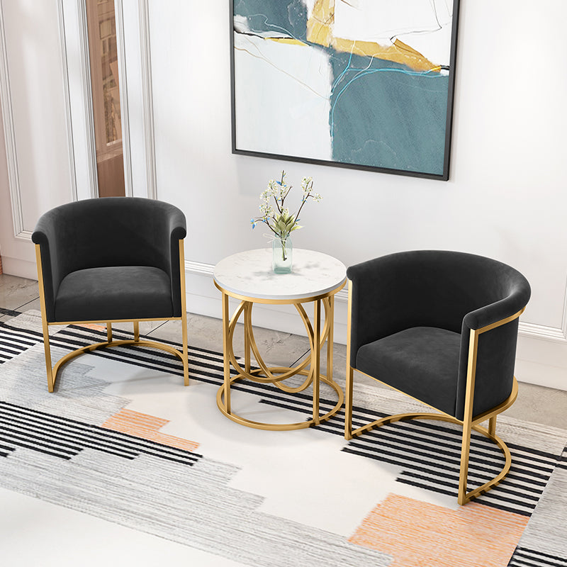 Scandinavian Style Upholstered Armless Chairs Solid Back Side Chairs for Home Clearhalo ' kitchen&dining_furn' 'Dining Chairs' 'Dining Tables & Seating' 'dining_chair' 'furn' 'furn_dining_chair' 'Furniture' 'furniture_dining_chair' 'Kitchen & Dining Furniture' 'kitchen' 3944747