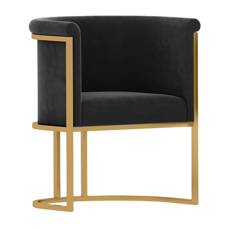 Scandinavian Style Upholstered Armless Chairs Solid Back Side Chairs for Home Black 1 Piece Clearhalo ' kitchen&dining_furn' 'Dining Chairs' 'Dining Tables & Seating' 'dining_chair' 'furn' 'furn_dining_chair' 'Furniture' 'furniture_dining_chair' 'Kitchen & Dining Furniture' 'kitchen' 3944752