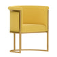 Scandinavian Style Upholstered Armless Chairs Solid Back Side Chairs for Home Yellow 1 Piece Clearhalo ' kitchen&dining_furn' 'Dining Chairs' 'Dining Tables & Seating' 'dining_chair' 'furn' 'furn_dining_chair' 'Furniture' 'furniture_dining_chair' 'Kitchen & Dining Furniture' 'kitchen' 3944759