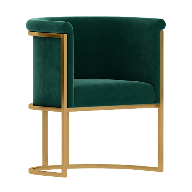 Scandinavian Style Upholstered Armless Chairs Solid Back Side Chairs for Home Green 1 Piece Clearhalo ' kitchen&dining_furn' 'Dining Chairs' 'Dining Tables & Seating' 'dining_chair' 'furn' 'furn_dining_chair' 'Furniture' 'furniture_dining_chair' 'Kitchen & Dining Furniture' 'kitchen' 3944762