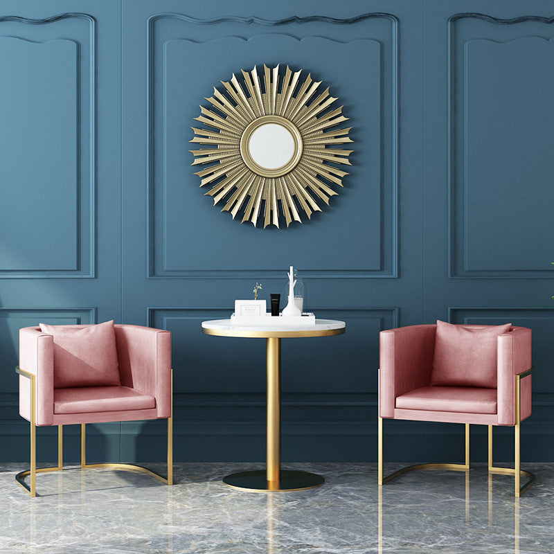 Scandinavian Style Upholstered Armless Dining Chairs Solid Back Side Chairs for Home Use Clearhalo ' kitchen&dining_furn' 'Dining Chairs' 'Dining Tables & Seating' 'dining_chair' 'furn' 'furn_dining_chair' 'Furniture' 'furniture_dining_chair' 'Kitchen & Dining Furniture' 'kitchen' 3944765