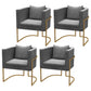 Scandinavian Style Upholstered Armless Dining Chairs Solid Back Side Chairs for Home Use Grey 4 Piece Set Clearhalo ' kitchen&dining_furn' 'Dining Chairs' 'Dining Tables & Seating' 'dining_chair' 'furn' 'furn_dining_chair' 'Furniture' 'furniture_dining_chair' 'Kitchen & Dining Furniture' 'kitchen' 3944766