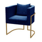 Scandinavian Style Upholstered Armless Dining Chairs Solid Back Side Chairs for Home Use Blue 1 Piece Clearhalo ' kitchen&dining_furn' 'Dining Chairs' 'Dining Tables & Seating' 'dining_chair' 'furn' 'furn_dining_chair' 'Furniture' 'furniture_dining_chair' 'Kitchen & Dining Furniture' 'kitchen' 3944779