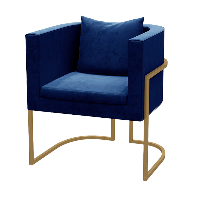 Scandinavian Style Upholstered Armless Dining Chairs Solid Back Side Chairs for Home Use Blue 1 Piece Clearhalo ' kitchen&dining_furn' 'Dining Chairs' 'Dining Tables & Seating' 'dining_chair' 'furn' 'furn_dining_chair' 'Furniture' 'furniture_dining_chair' 'Kitchen & Dining Furniture' 'kitchen' 3944779