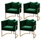 Scandinavian Style Upholstered Armless Dining Chairs Solid Back Side Chairs for Home Use Green 4 Piece Set Clearhalo ' kitchen&dining_furn' 'Dining Chairs' 'Dining Tables & Seating' 'dining_chair' 'furn' 'furn_dining_chair' 'Furniture' 'furniture_dining_chair' 'Kitchen & Dining Furniture' 'kitchen' 3944781