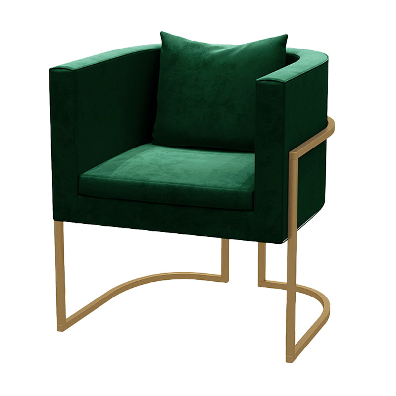 Scandinavian Style Upholstered Armless Dining Chairs Solid Back Side Chairs for Home Use Green 1 Piece Clearhalo ' kitchen&dining_furn' 'Dining Chairs' 'Dining Tables & Seating' 'dining_chair' 'furn' 'furn_dining_chair' 'Furniture' 'furniture_dining_chair' 'Kitchen & Dining Furniture' 'kitchen' 3944782
