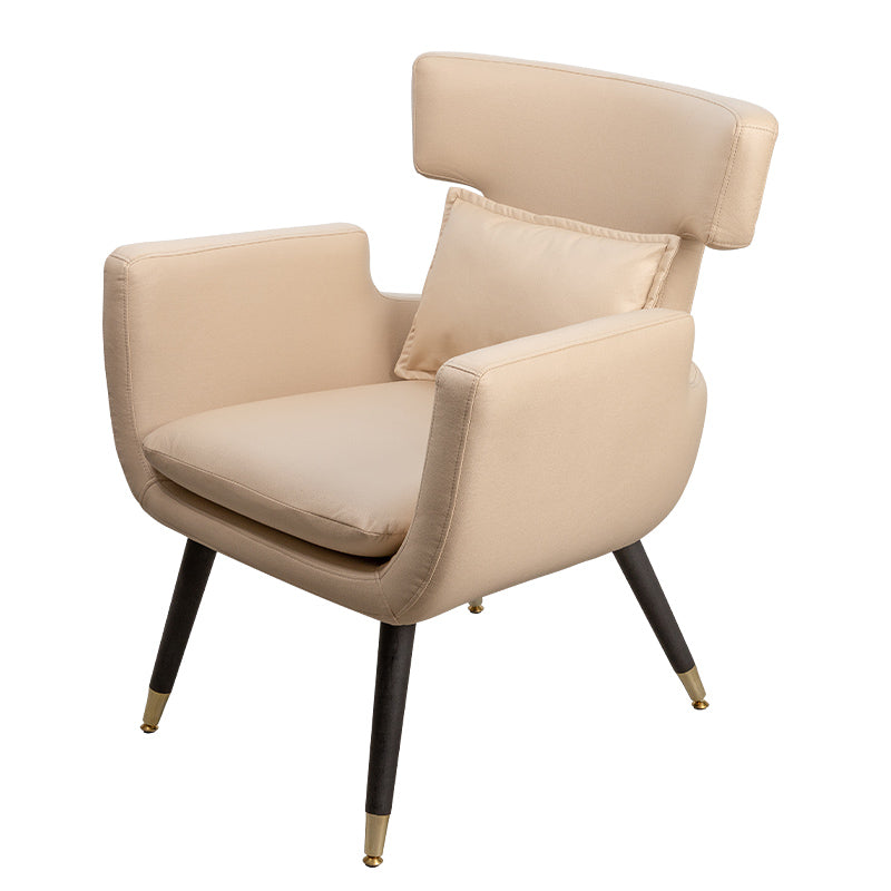 Minimalist Style Linen Fabric Dining Chair Solid Back Upholstered Single Chair for Home White Clearhalo ' kitchen&dining_furn' 'Dining Chairs' 'Dining Tables & Seating' 'dining_chair' 'furn' 'furn_dining_chair' 'Furniture' 'furniture_dining_chair' 'Kitchen & Dining Furniture' 'kitchen' 3944789