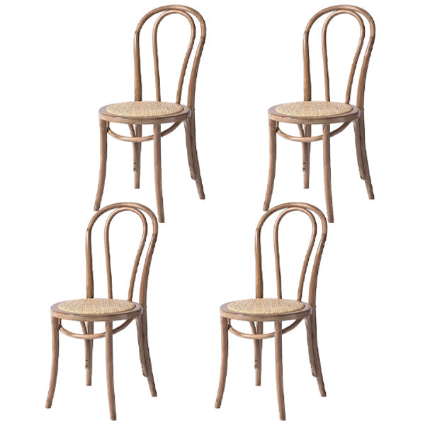 Beech Wood Contemporary Style Chair Kitchen Dining Windsor Back Side Chairs Smoke Gray Wicker & Rattan 4 Piece Set Clearhalo ' kitchen&dining_furn' 'Dining Chairs' 'Dining Tables & Seating' 'dining_chair' 'furn' 'furn_dining_chair' 'Furniture' 'furniture_dining_chair' 'Kitchen & Dining Furniture' 'kitchen' 3944823