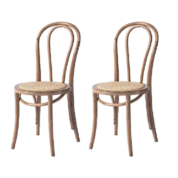 Beech Wood Contemporary Style Chair Kitchen Dining Windsor Back Side Chairs Smoke Gray Wicker & Rattan 2 Piece Set Clearhalo ' kitchen&dining_furn' 'Dining Chairs' 'Dining Tables & Seating' 'dining_chair' 'furn' 'furn_dining_chair' 'Furniture' 'furniture_dining_chair' 'Kitchen & Dining Furniture' 'kitchen' 3944825