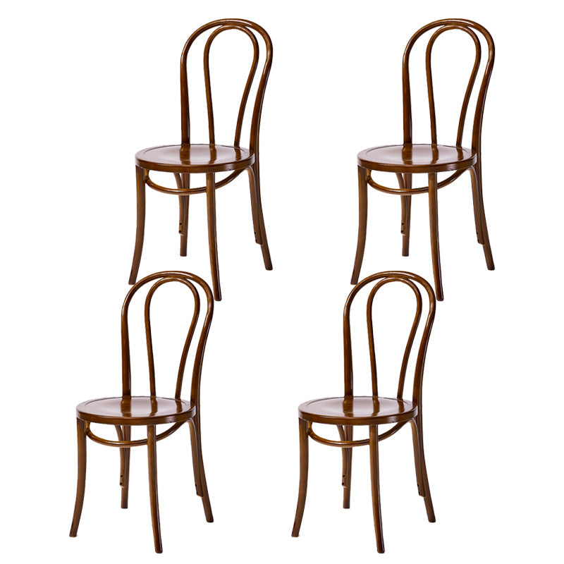 Beech Wood Contemporary Style Chair Kitchen Dining Windsor Back Side Chairs Walnut Wood 4 Piece Set Clearhalo ' kitchen&dining_furn' 'Dining Chairs' 'Dining Tables & Seating' 'dining_chair' 'furn' 'furn_dining_chair' 'Furniture' 'furniture_dining_chair' 'Kitchen & Dining Furniture' 'kitchen' 3944829