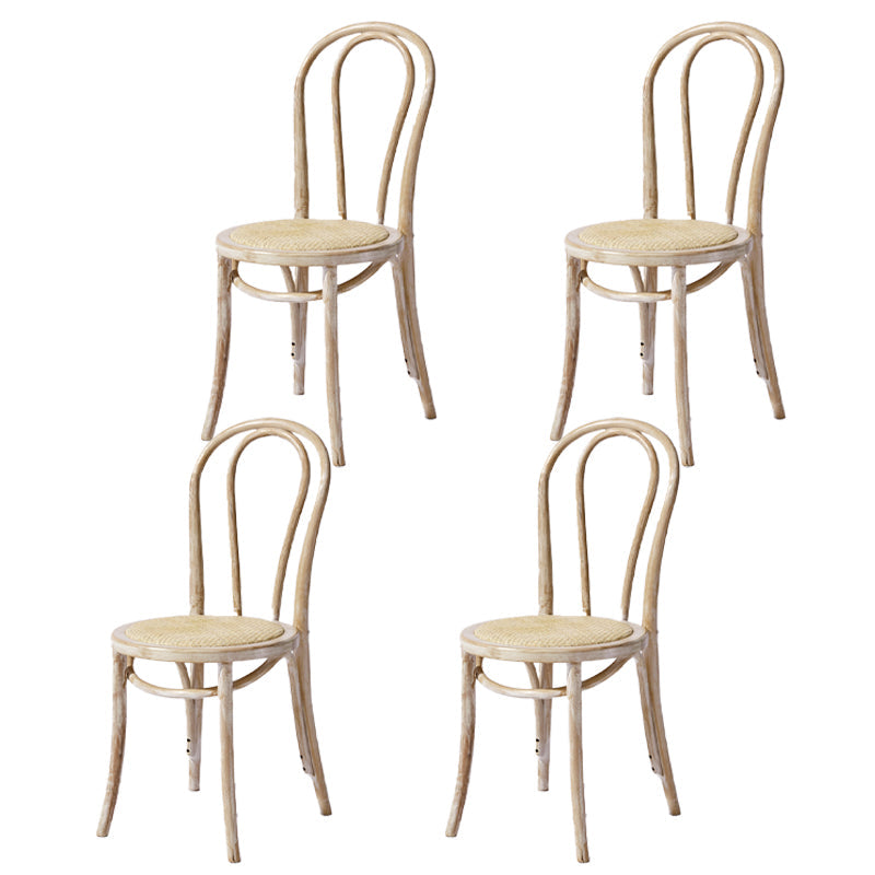 Beech Wood Contemporary Style Chair Kitchen Dining Windsor Back Side Chairs Light Wood Wicker & Rattan 4 Piece Set Clearhalo ' kitchen&dining_furn' 'Dining Chairs' 'Dining Tables & Seating' 'dining_chair' 'furn' 'furn_dining_chair' 'Furniture' 'furniture_dining_chair' 'Kitchen & Dining Furniture' 'kitchen' 3944832