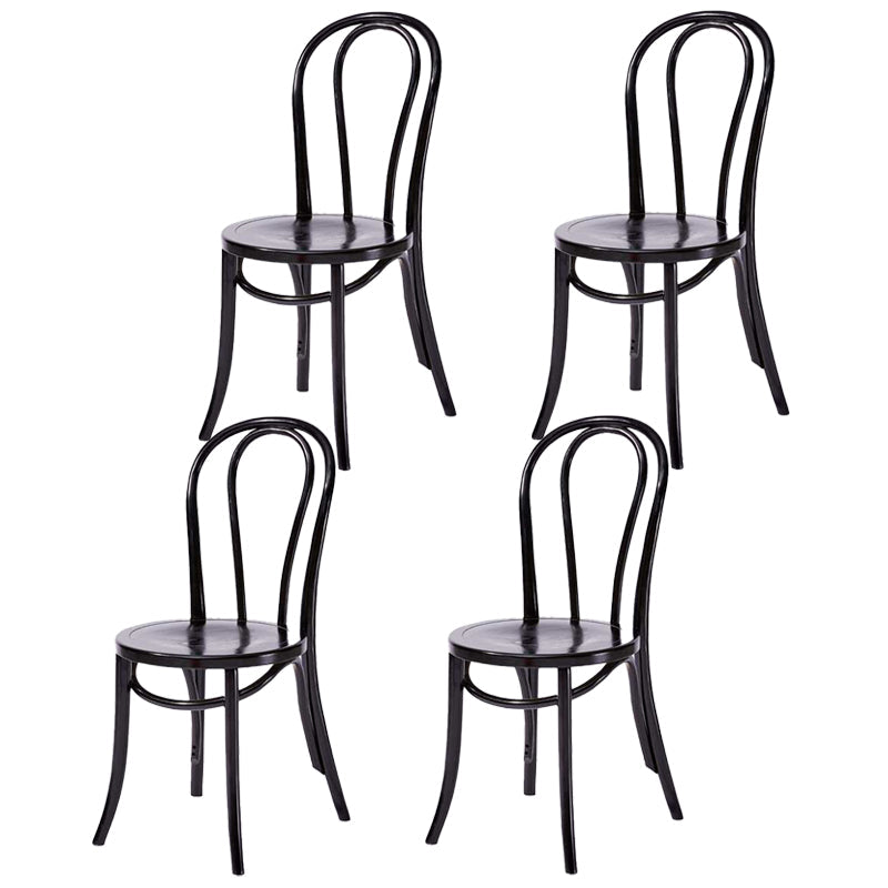 Beech Wood Contemporary Style Chair Kitchen Dining Windsor Back Side Chairs Black Wood 4 Piece Set Clearhalo ' kitchen&dining_furn' 'Dining Chairs' 'Dining Tables & Seating' 'dining_chair' 'furn' 'furn_dining_chair' 'Furniture' 'furniture_dining_chair' 'Kitchen & Dining Furniture' 'kitchen' 3944835