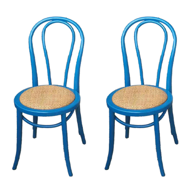 Beech Wood Contemporary Style Chair Kitchen Dining Windsor Back Side Chairs Blue Wicker & Rattan 2 Piece Set Clearhalo ' kitchen&dining_furn' 'Dining Chairs' 'Dining Tables & Seating' 'dining_chair' 'furn' 'furn_dining_chair' 'Furniture' 'furniture_dining_chair' 'Kitchen & Dining Furniture' 'kitchen' 3944861