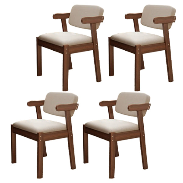 Scandinavian Beech Open Back Arm Chair Matte Finish Upholstered Dining Chair Pewter 4 Piece Set Clearhalo ' kitchen&dining_furn' 'Dining Chairs' 'Dining Tables & Seating' 'dining_chair' 'furn' 'furn_dining_chair' 'Furniture' 'furniture_dining_chair' 'Kitchen & Dining Furniture' 'kitchen' 3944864