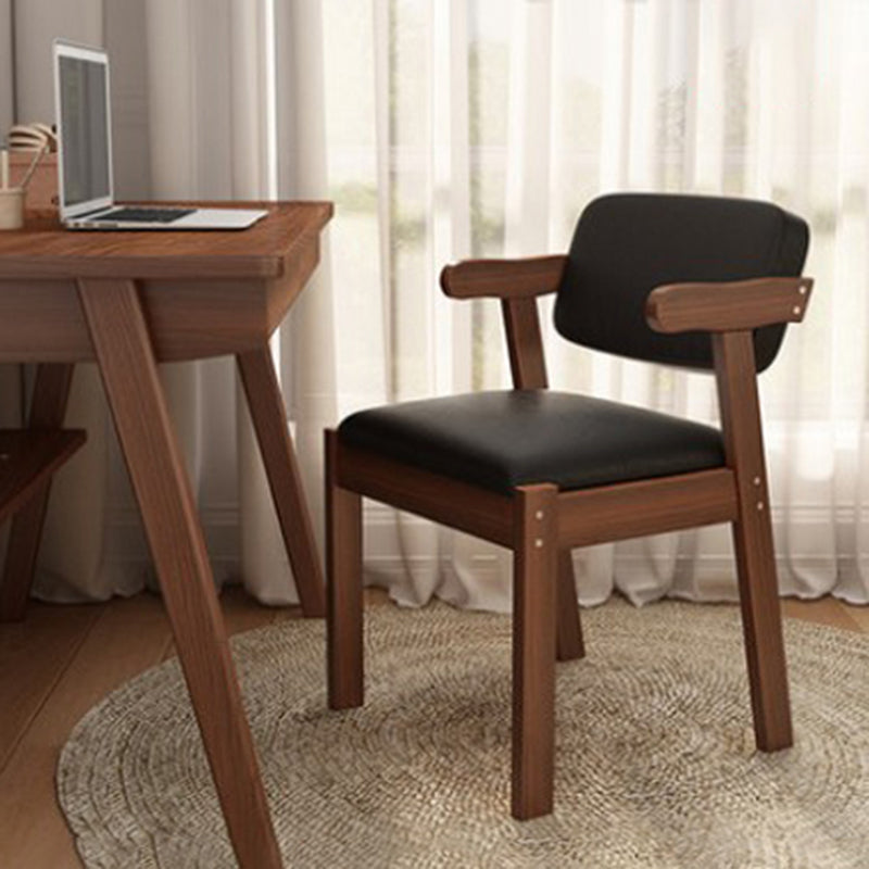 Scandinavian Beech Open Back Arm Chair Matte Finish Upholstered Dining Chair Clearhalo ' kitchen&dining_furn' 'Dining Chairs' 'Dining Tables & Seating' 'dining_chair' 'furn' 'furn_dining_chair' 'Furniture' 'furniture_dining_chair' 'Kitchen & Dining Furniture' 'kitchen' 3944870