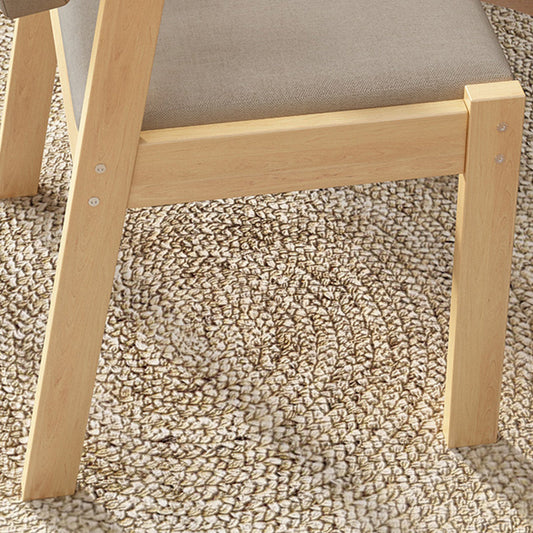 Scandinavian Beech Open Back Arm Chair Matte Finish Upholstered Dining Chair Clearhalo ' kitchen&dining_furn' 'Dining Chairs' 'Dining Tables & Seating' 'dining_chair' 'furn' 'furn_dining_chair' 'Furniture' 'furniture_dining_chair' 'Kitchen & Dining Furniture' 'kitchen' 3944877