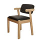 Scandinavian Beech Open Back Arm Chair Matte Finish Upholstered Dining Chair Matte Black 1 Piece Clearhalo ' kitchen&dining_furn' 'Dining Chairs' 'Dining Tables & Seating' 'dining_chair' 'furn' 'furn_dining_chair' 'Furniture' 'furniture_dining_chair' 'Kitchen & Dining Furniture' 'kitchen' 3944884