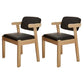Scandinavian Beech Open Back Arm Chair Matte Finish Upholstered Dining Chair Matte Black 2 Piece Set Clearhalo ' kitchen&dining_furn' 'Dining Chairs' 'Dining Tables & Seating' 'dining_chair' 'furn' 'furn_dining_chair' 'Furniture' 'furniture_dining_chair' 'Kitchen & Dining Furniture' 'kitchen' 3944885