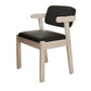 Scandinavian Beech Open Back Arm Chair Matte Finish Upholstered Dining Chair Black 1 Piece Clearhalo ' kitchen&dining_furn' 'Dining Chairs' 'Dining Tables & Seating' 'dining_chair' 'furn' 'furn_dining_chair' 'Furniture' 'furniture_dining_chair' 'Kitchen & Dining Furniture' 'kitchen' 3944899