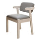 Scandinavian Beech Open Back Arm Chair Matte Finish Upholstered Dining Chair Grey 1 Piece Clearhalo ' kitchen&dining_furn' 'Dining Chairs' 'Dining Tables & Seating' 'dining_chair' 'furn' 'furn_dining_chair' 'Furniture' 'furniture_dining_chair' 'Kitchen & Dining Furniture' 'kitchen' 3944902
