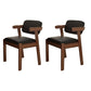 Scandinavian Beech Open Back Arm Chair Matte Finish Upholstered Dining Chair Gloss Black 2 Piece Set Clearhalo ' kitchen&dining_furn' 'Dining Chairs' 'Dining Tables & Seating' 'dining_chair' 'furn' 'furn_dining_chair' 'Furniture' 'furniture_dining_chair' 'Kitchen & Dining Furniture' 'kitchen' 3944909