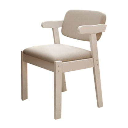 Scandinavian Beech Open Back Arm Chair Matte Finish Upholstered Dining Chair Light Gray 1 Piece Clearhalo ' kitchen&dining_furn' 'Dining Chairs' 'Dining Tables & Seating' 'dining_chair' 'furn' 'furn_dining_chair' 'Furniture' 'furniture_dining_chair' 'Kitchen & Dining Furniture' 'kitchen' 3944911