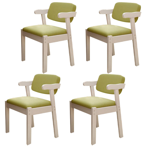 Scandinavian Beech Open Back Arm Chair Matte Finish Upholstered Dining Chair Turquoise 4 Piece Set Clearhalo ' kitchen&dining_furn' 'Dining Chairs' 'Dining Tables & Seating' 'dining_chair' 'furn' 'furn_dining_chair' 'Furniture' 'furniture_dining_chair' 'Kitchen & Dining Furniture' 'kitchen' 3944916