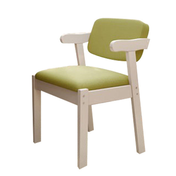 Scandinavian Beech Open Back Arm Chair Matte Finish Upholstered Dining Chair Turquoise 1 Piece Clearhalo ' kitchen&dining_furn' 'Dining Chairs' 'Dining Tables & Seating' 'dining_chair' 'furn' 'furn_dining_chair' 'Furniture' 'furniture_dining_chair' 'Kitchen & Dining Furniture' 'kitchen' 3944917