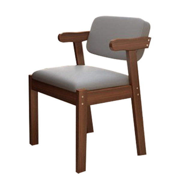 Scandinavian Beech Open Back Arm Chair Matte Finish Upholstered Dining Chair Silver Gray 1 Piece Clearhalo ' kitchen&dining_furn' 'Dining Chairs' 'Dining Tables & Seating' 'dining_chair' 'furn' 'furn_dining_chair' 'Furniture' 'furniture_dining_chair' 'Kitchen & Dining Furniture' 'kitchen' 3944920