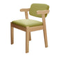 Scandinavian Beech Open Back Arm Chair Matte Finish Upholstered Dining Chair Green 1 Piece Clearhalo ' kitchen&dining_furn' 'Dining Chairs' 'Dining Tables & Seating' 'dining_chair' 'furn' 'furn_dining_chair' 'Furniture' 'furniture_dining_chair' 'Kitchen & Dining Furniture' 'kitchen' 3944923
