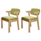 Scandinavian Beech Open Back Arm Chair Matte Finish Upholstered Dining Chair Green 2 Piece Set Clearhalo ' kitchen&dining_furn' 'Dining Chairs' 'Dining Tables & Seating' 'dining_chair' 'furn' 'furn_dining_chair' 'Furniture' 'furniture_dining_chair' 'Kitchen & Dining Furniture' 'kitchen' 3944924