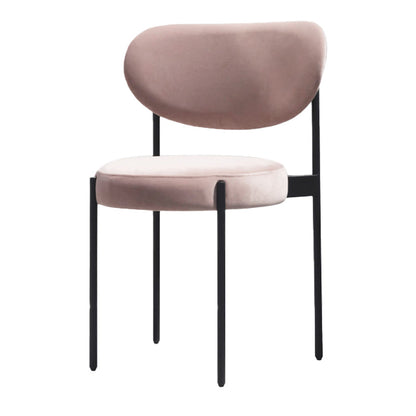 Scandinavian Style Upholstered Side Chairs Open Back Dining Side Chair for Home Pink 1 Piece Clearhalo ' kitchen&dining_furn' 'Dining Chairs' 'Dining Tables & Seating' 'dining_chair' 'furn' 'furn_dining_chair' 'Furniture' 'furniture_dining_chair' 'Kitchen & Dining Furniture' 'kitchen' 3944948