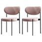 Scandinavian Style Upholstered Side Chairs Open Back Dining Side Chair for Home Pink 2 Piece Set Clearhalo ' kitchen&dining_furn' 'Dining Chairs' 'Dining Tables & Seating' 'dining_chair' 'furn' 'furn_dining_chair' 'Furniture' 'furniture_dining_chair' 'Kitchen & Dining Furniture' 'kitchen' 3944949