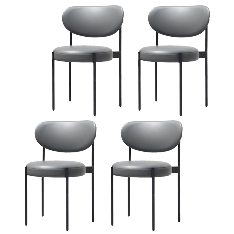 Scandinavian Style Upholstered Side Chairs Open Back Dining Side Chair for Home Grey 4 Piece Set Clearhalo ' kitchen&dining_furn' 'Dining Chairs' 'Dining Tables & Seating' 'dining_chair' 'furn' 'furn_dining_chair' 'Furniture' 'furniture_dining_chair' 'Kitchen & Dining Furniture' 'kitchen' 3944955