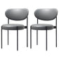 Scandinavian Style Upholstered Side Chairs Open Back Dining Side Chair for Home Grey 2 Piece Set Clearhalo ' kitchen&dining_furn' 'Dining Chairs' 'Dining Tables & Seating' 'dining_chair' 'furn' 'furn_dining_chair' 'Furniture' 'furniture_dining_chair' 'Kitchen & Dining Furniture' 'kitchen' 3944957