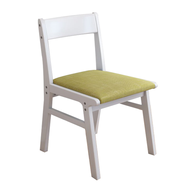 Rubberwood Armless Dining Chair Open Back Upholstered Single Dining Side Chair Light Green White Clearhalo ' kitchen&dining_furn' 'Dining Chairs' 'Dining Tables & Seating' 'dining_chair' 'furn' 'furn_dining_chair' 'Furniture' 'furniture_dining_chair' 'Kitchen & Dining Furniture' 'kitchen' 3944964