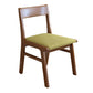 Rubberwood Armless Dining Chair Open Back Upholstered Single Dining Side Chair Light Green Walnut Clearhalo ' kitchen&dining_furn' 'Dining Chairs' 'Dining Tables & Seating' 'dining_chair' 'furn' 'furn_dining_chair' 'Furniture' 'furniture_dining_chair' 'Kitchen & Dining Furniture' 'kitchen' 3944968